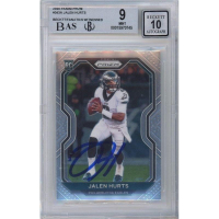 Jalen Hurts Signed 2020 Panini Prizm #343A RC (BGS 9 | Auto 10) at PristineAuction.com