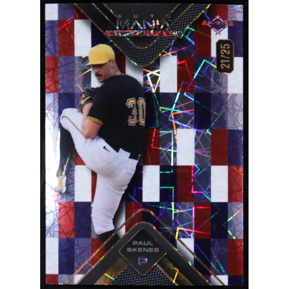 Paul Skenes 2024 Wild Card Automania American All-Star Triangle Americana Lasers #AMATPS #21/25 RC at PristineAuction.com