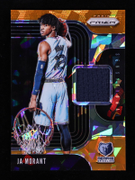 Ja Morant 2019-20 Panini Prizm Sensational Swatches Prizms Orange Ice #2 RC at PristineAuction.com