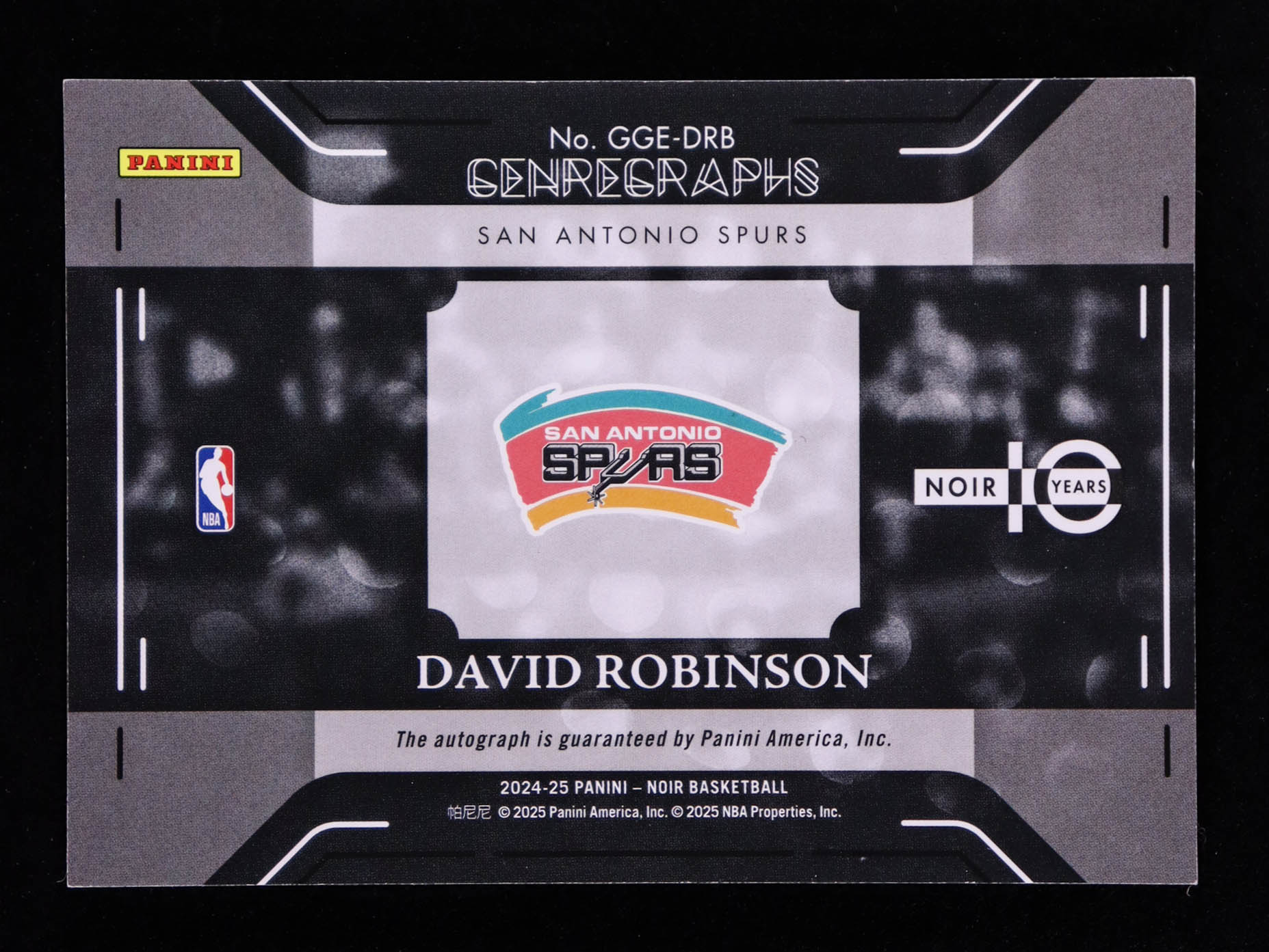 David Robinson 2024-25 Panini Noir Genre Graphics #DRB #57/99 at PristineAuction.com David Robinson 2024-25 Panini Noir Genre Graphics #DRB #57/99 at PristineAuction.com