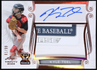 Kyle Teel 2023 Leaf Trinity Jumbo Patch Bronze #PRKTI #81/99 RC at PristineAuction.com