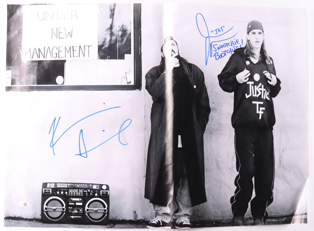 Kevin Smith & Jason Mewes Signed 20x28 Canvas Inscribed "Snootchie Bootchies!" (JSA) at PristineAuction.com Kevin Smith & Jason Mewes Signed 20x28 Canvas Inscribed "Snootchie Bootchies!" (JSA) at PristineAuction.com
