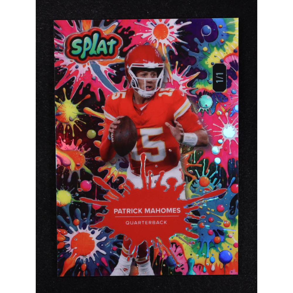 Patrick Mahomes II 2025 Wild Card Splat Tie Die Prismatic #SBTIE07PM #1/1 at PristineAuction.com