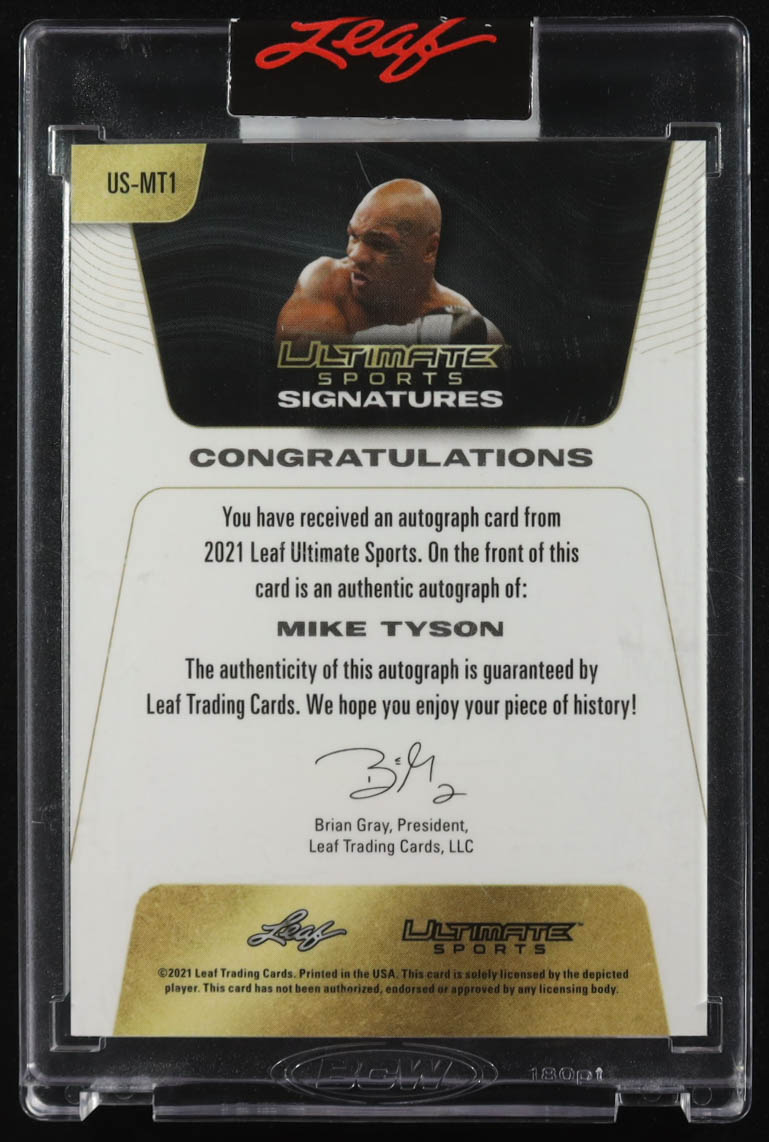 Mike Tyson 2021 Leaf Ultimate Sports Signatures #US-MT1 #4/15 at PristineAuction.com Mike Tyson 2021 Leaf Ultimate Sports Signatures #US-MT1 #4/15 at PristineAuction.com