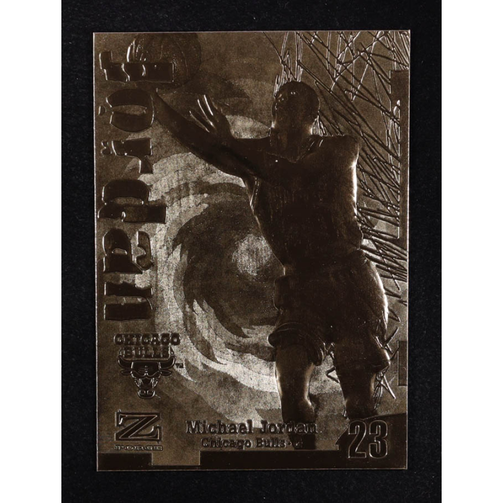 Michael Jordan 1996-97 SkyBox Z-Force LE 23KT Gold Card at PristineAuction.com