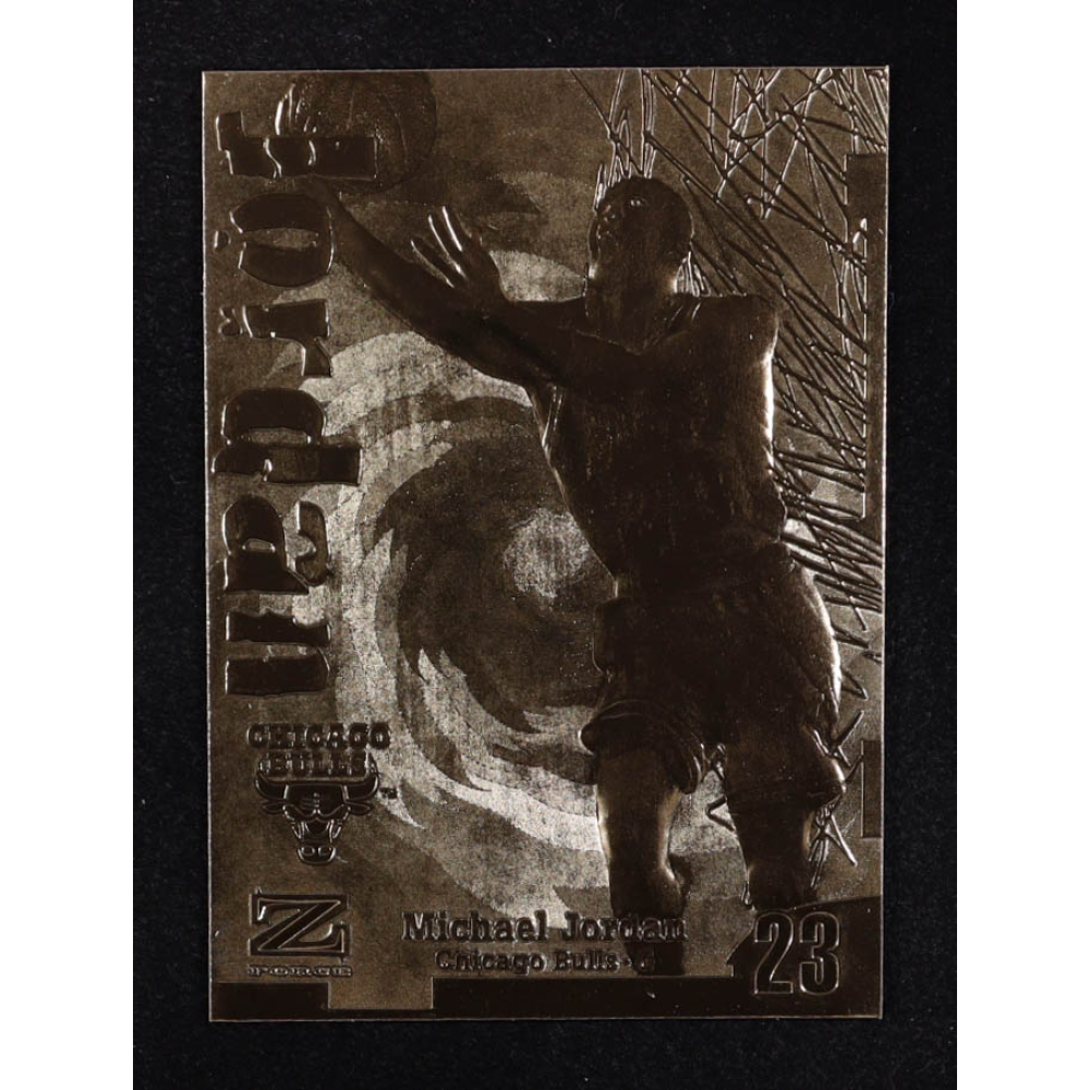 Michael Jordan 1996-97 SkyBox Z-Force LE 23KT Gold Card at PristineAuction.com