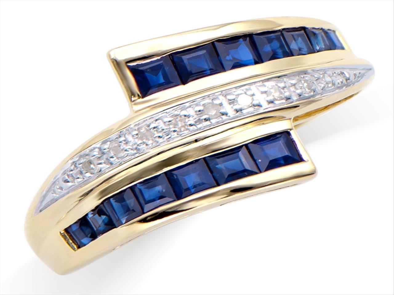 Brand New! 1.27 Carats Natural Diamond & Blue Sapphire Ring Yellow Gold H-I, I1-I2 | Estimated Retail Value: $5,364 (IGI) at PristineAuction.com Brand New! 1.27 Carats Natural Diamond & Blue Sapphire Ring Yellow Gold H-I, I1-I2 | Estimated Retail Value: $5,364 (IGI) at PristineAuction.com