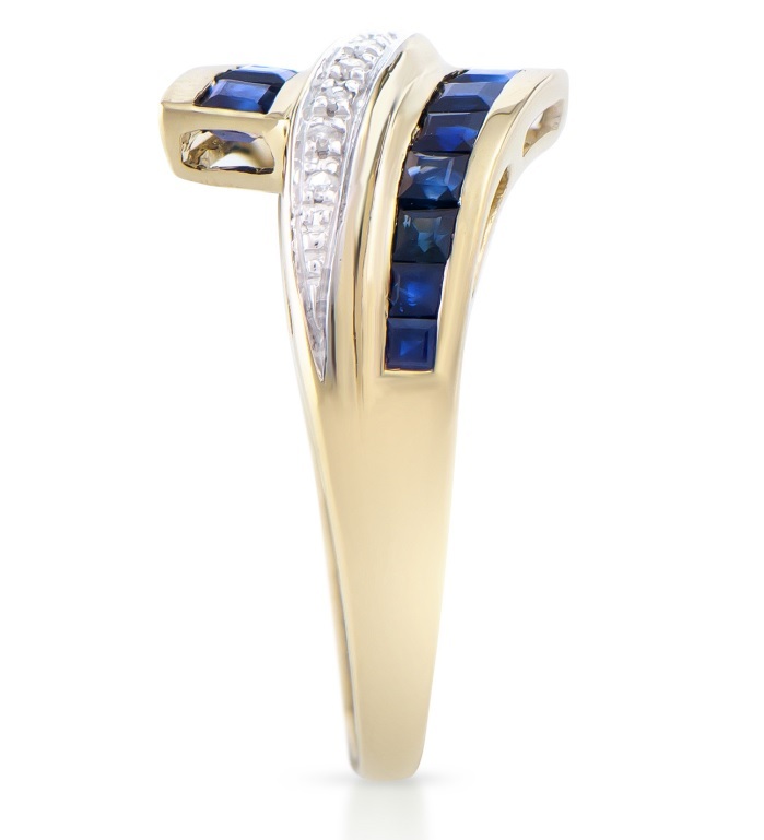 Brand New! 1.27 Carats Natural Diamond & Blue Sapphire Ring Yellow Gold H-I, I1-I2 | Estimated Retail Value: $5,364 (IGI) at PristineAuction.com Brand New! 1.27 Carats Natural Diamond & Blue Sapphire Ring Yellow Gold H-I, I1-I2 | Estimated Retail Value: $5,364 (IGI) at PristineAuction.com