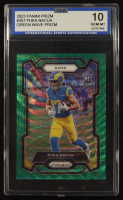 Puka Nacua 2023 Panini Green Wave Prizm #357 RC (ISA 10) at PristineAuction.com