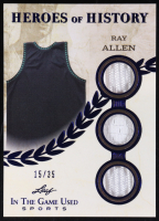 Ray Allen 2025 Leaf ITG Used Sports Heroes Of History Triple Relic Blue #HH69 #15/35 at PristineAuction.com