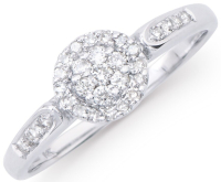 Brand New! 0.36 Carats Natural Diamonds Ring White Gold H-I, I1-I2 | Estimated Retail Value: $5,725 (IGI) at PristineAuction.com