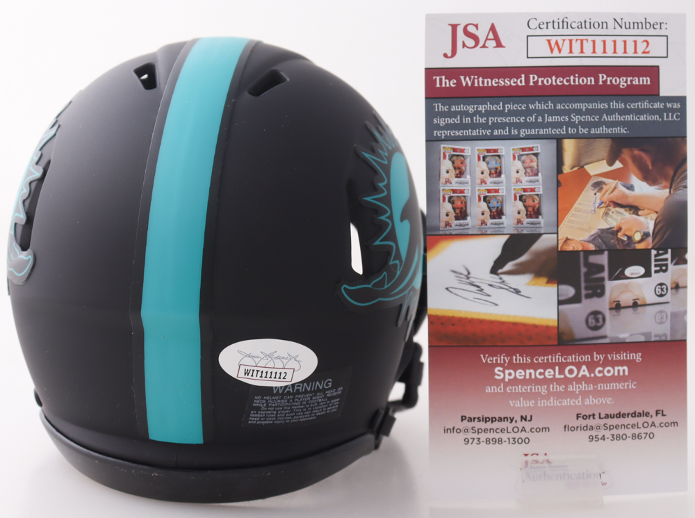 Zach Thomas Signed Dolphins Eclipse Alternate Speed Mini Helmet (JSA) at PristineAuction.com Zach Thomas Signed Dolphins Eclipse Alternate Speed Mini Helmet (JSA) at PristineAuction.com