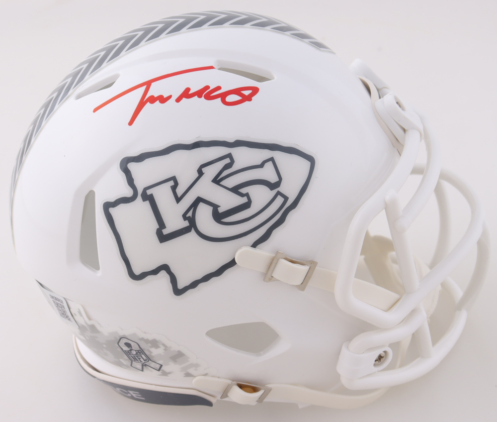 Trent McDuffie Signed Chiefs Salute to Service Alternate Speed Mini Helmet (Beckett) at PristineAuction.com Trent McDuffie Signed Chiefs Salute to Service Alternate Speed Mini Helmet (Beckett) at PristineAuction.com
