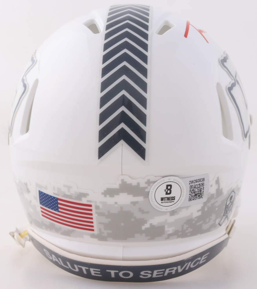 Trent McDuffie Signed Chiefs Salute to Service Alternate Speed Mini Helmet (Beckett) at PristineAuction.com Trent McDuffie Signed Chiefs Salute to Service Alternate Speed Mini Helmet (Beckett) at PristineAuction.com