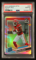 Rashee Rice 2023 Panini Donruss Optic Rated Rookie Holo #257 RC (PSA 10) at PristineAuction.com