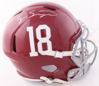 Ty Simpson Signed Alabama Crimson Tide Full-Size Speed Helmet (Beckett) at PristineAuction.com