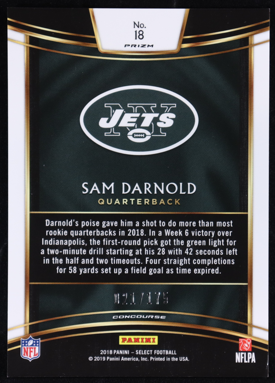 Sam Darnold 2018 Select Prizm Blue #18 #021/175 RC at PristineAuction.com Sam Darnold 2018 Select Prizm Blue #18 #021/175 RC at PristineAuction.com