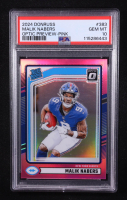 Malik Nabers 2024 Panini Donruss Optic Preview Pink Rated Rookie #383 RC (PSA 10) at PristineAuction.com