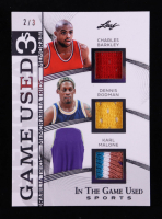 Charles Barkley / Dennis Rodman / Karl Malone 2025 Leaf ITG Used Sports Games Used 3s Black #GT1 #2/3 at PristineAuction.com