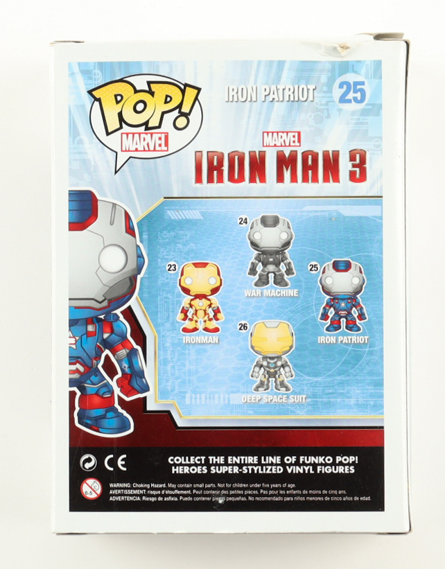 Shane Black Signed "Iron Man 3" #25 Iron Patriot Funko Pop! Vinyl Figure (ACOA) at PristineAuction.com Shane Black Signed "Iron Man 3" #25 Iron Patriot Funko Pop! Vinyl Figure (ACOA) at PristineAuction.com