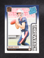 Drake Maye 2024 Donruss Rated Rookies Throwback #49 RC at PristineAuction.com