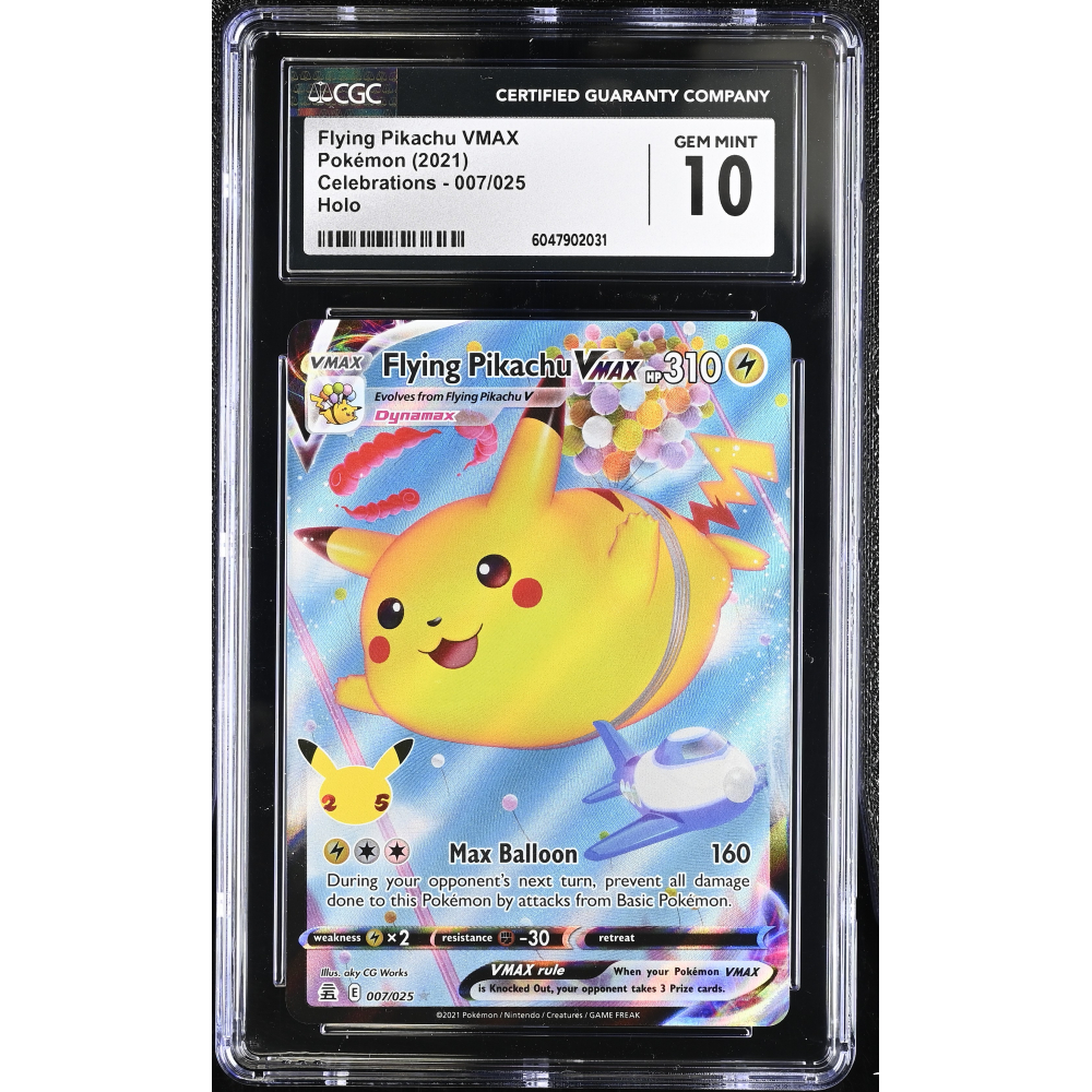 Flying Pikachu VMAX 2021 Pokemon TCG Sword & Shield Celebrations #007 Holo (CGC 10) at PristineAuction.com