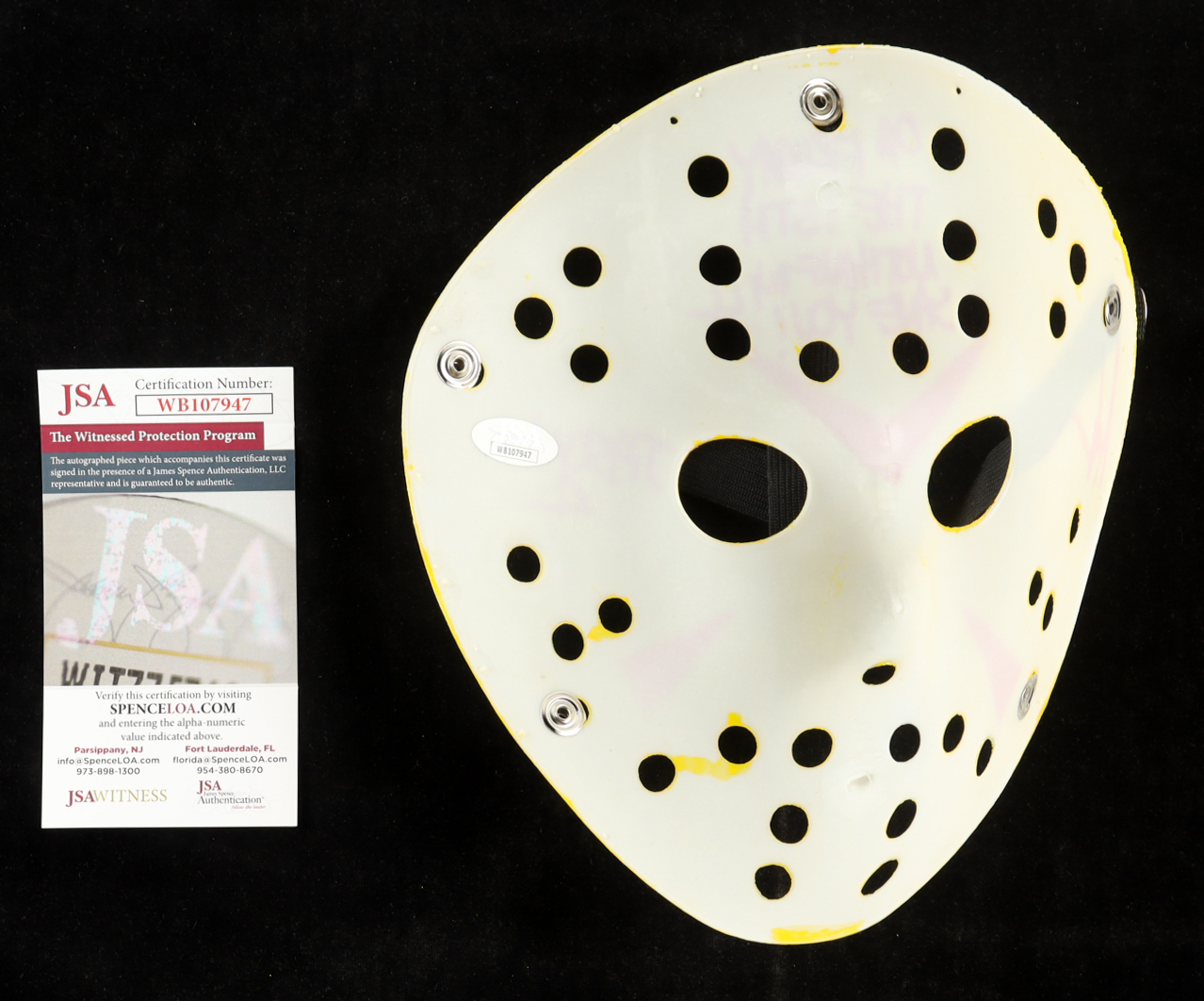 Ari Lehman Signed "Friday the 13th" Mask Inscribed "On Friday The 13th Nothing Will Save You!" (JSA) at PristineAuction.com Ari Lehman Signed "Friday the 13th" Mask Inscribed "On Friday The 13th Nothing Will Save You!" (JSA) at PristineAuction.com