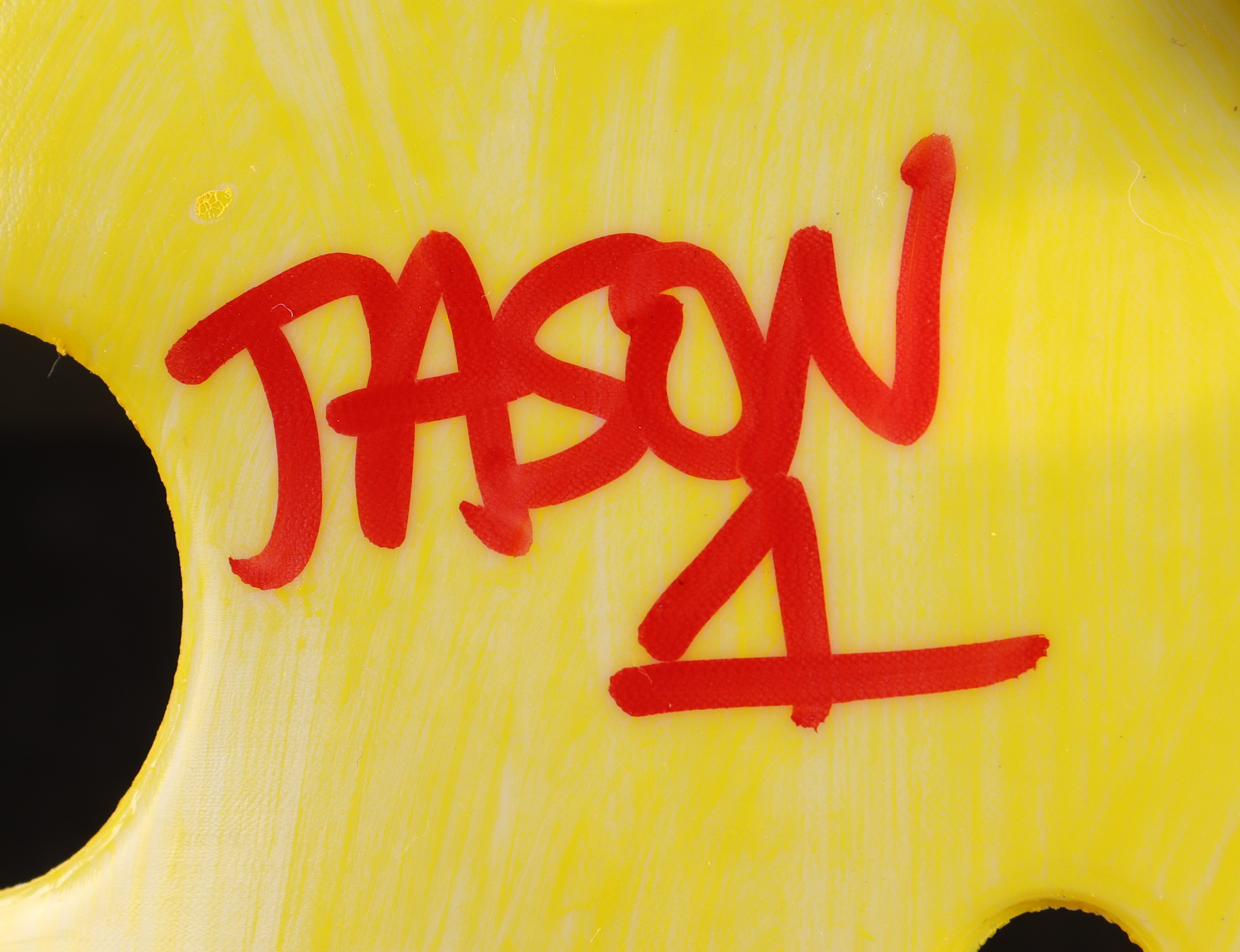 Ari Lehman Signed "Friday the 13th" Mask Inscribed "On Friday The 13th Nothing Will Save You!" (JSA) at PristineAuction.com Ari Lehman Signed "Friday the 13th" Mask Inscribed "On Friday The 13th Nothing Will Save You!" (JSA) at PristineAuction.com