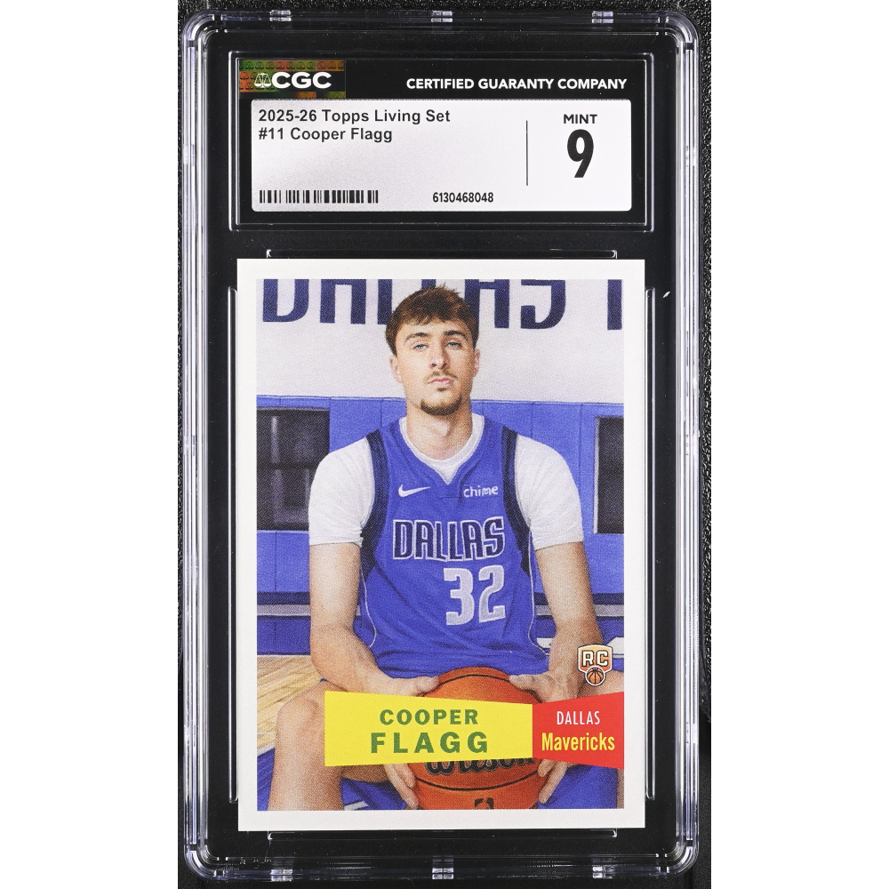 Cooper Flagg 2025-26 Topps Living Set #11 RC (CGC 9) at PristineAuction.com