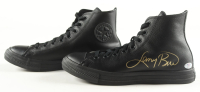 Magic Johnson & Larry Bird Signed Set of (2) Converse All-Star Basketball Shoes with Display Case (PSA & Beckett) at PristineAuction.com