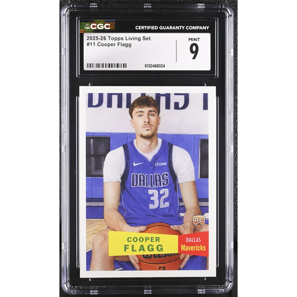Cooper Flagg 2025-26 Topps Living Set #11 RC (CGC 9) at PristineAuction.com