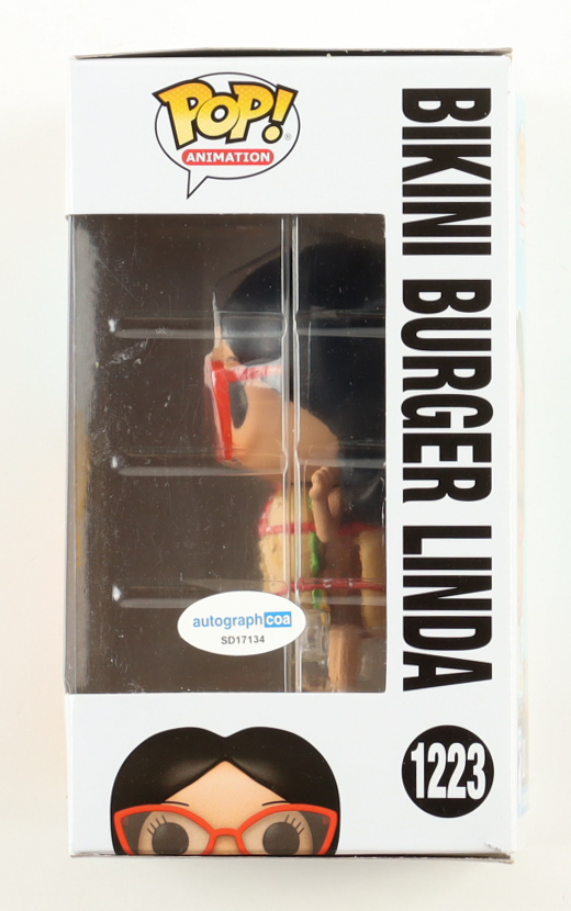 John Roberts Signed "The Bob's Burgers Movie" Bikini Burger Linda #1223 Funko Pop! Vinyl Figure (ACOA) at PristineAuction.com John Roberts Signed "The Bob's Burgers Movie" Bikini Burger Linda #1223 Funko Pop! Vinyl Figure (ACOA) at PristineAuction.com