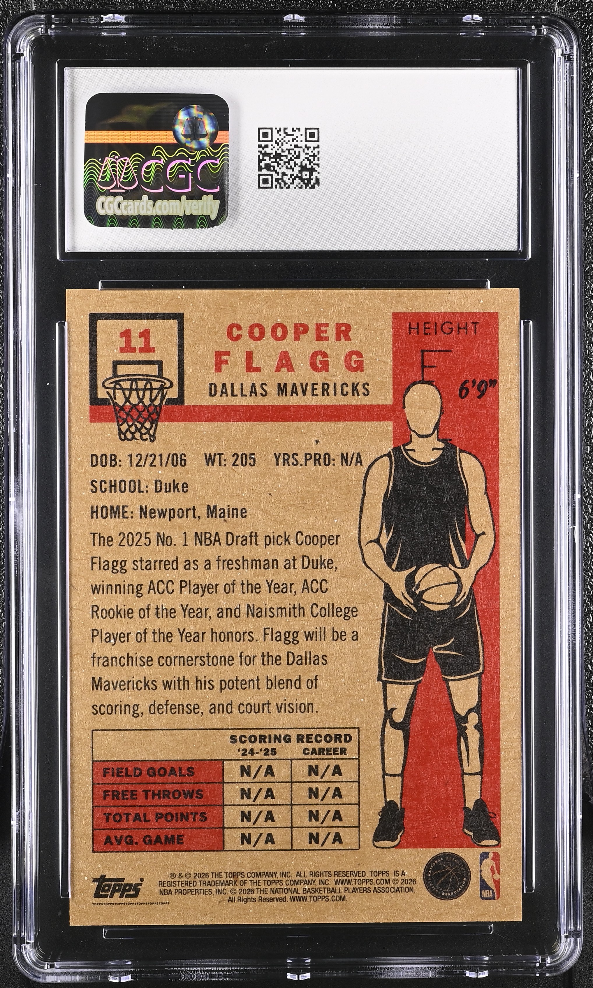 Cooper Flagg 2025-26 Topps Living Set #11 RC (CGC 9) at PristineAuction.com Cooper Flagg 2025-26 Topps Living Set #11 RC (CGC 9) at PristineAuction.com