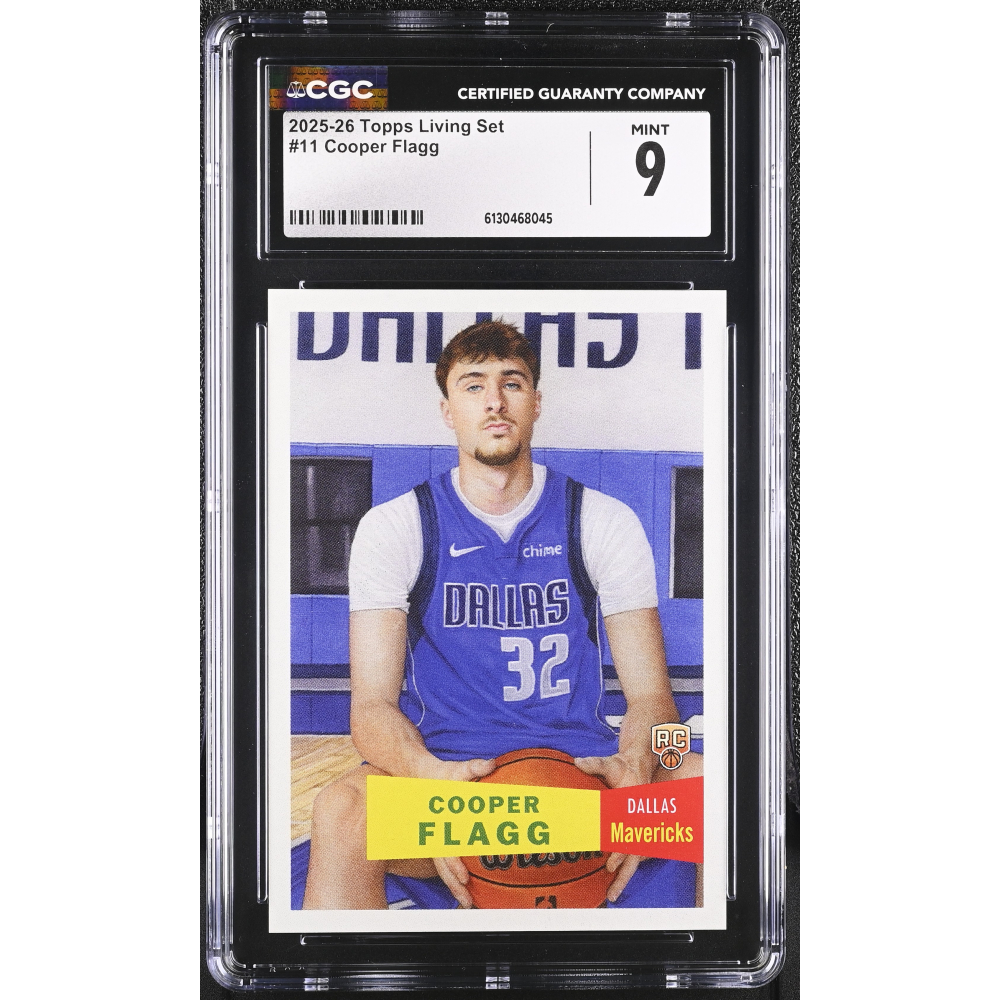 Cooper Flagg 2025-26 Topps Living Set #11 RC (CGC 9) at PristineAuction.com