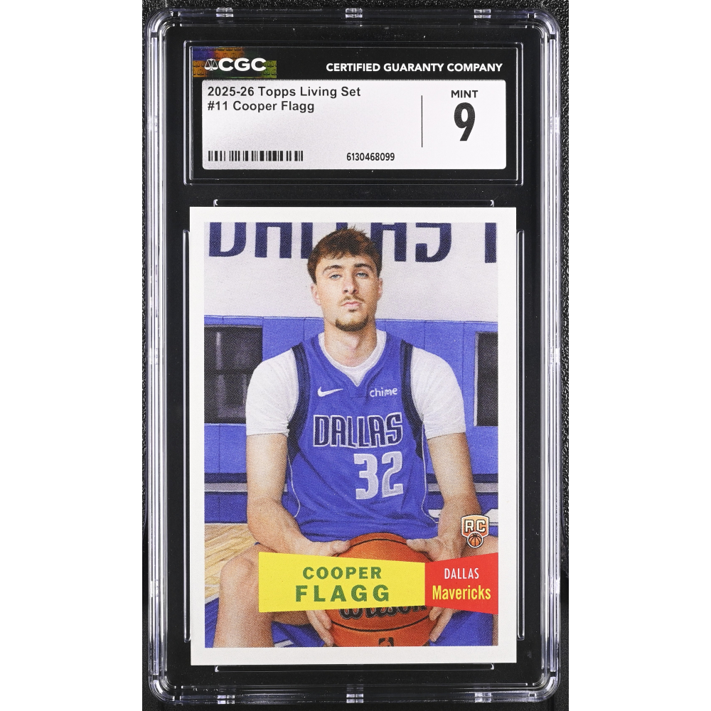Cooper Flagg 2025-26 Topps Living Set #11 RC (CGC 9) at PristineAuction.com