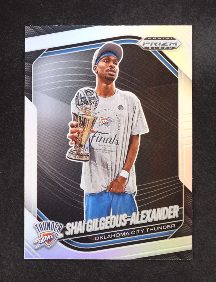 Shai Gilgeous-Alexander 2024-25 Panini Prizm Black Prizms Silver #164 at PristineAuction.com Shai Gilgeous-Alexander 2024-25 Panini Prizm Black Prizms Silver #164 at PristineAuction.com