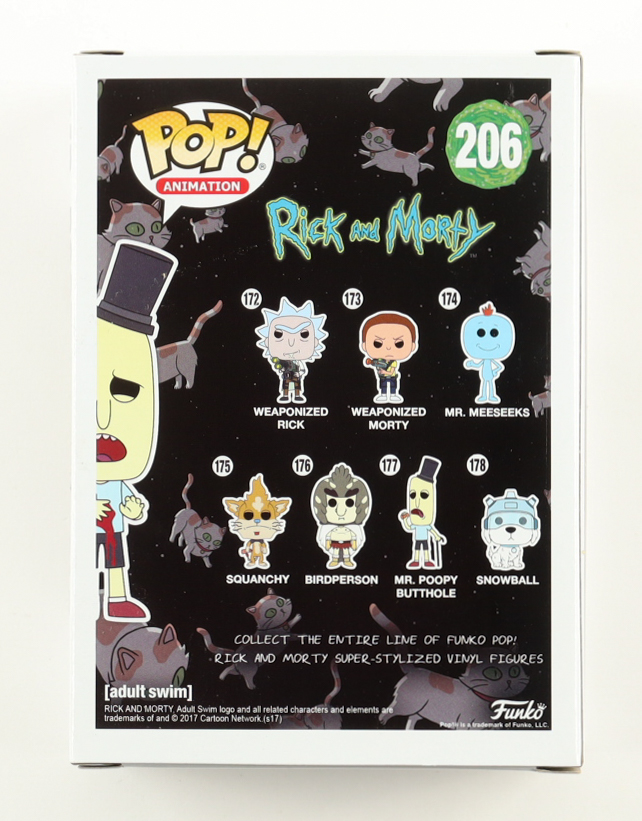 Dan Harmon Signed "Rick and Morty" #206 Mr. Poopy Butthole Funko Pop! Vinyl Figure (ACOA) at PristineAuction.com Dan Harmon Signed "Rick and Morty" #206 Mr. Poopy Butthole Funko Pop! Vinyl Figure (ACOA) at PristineAuction.com