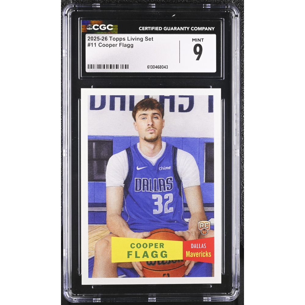 Cooper Flagg 2025-26 Topps Living Set #11 RC (CGC 9) at PristineAuction.com