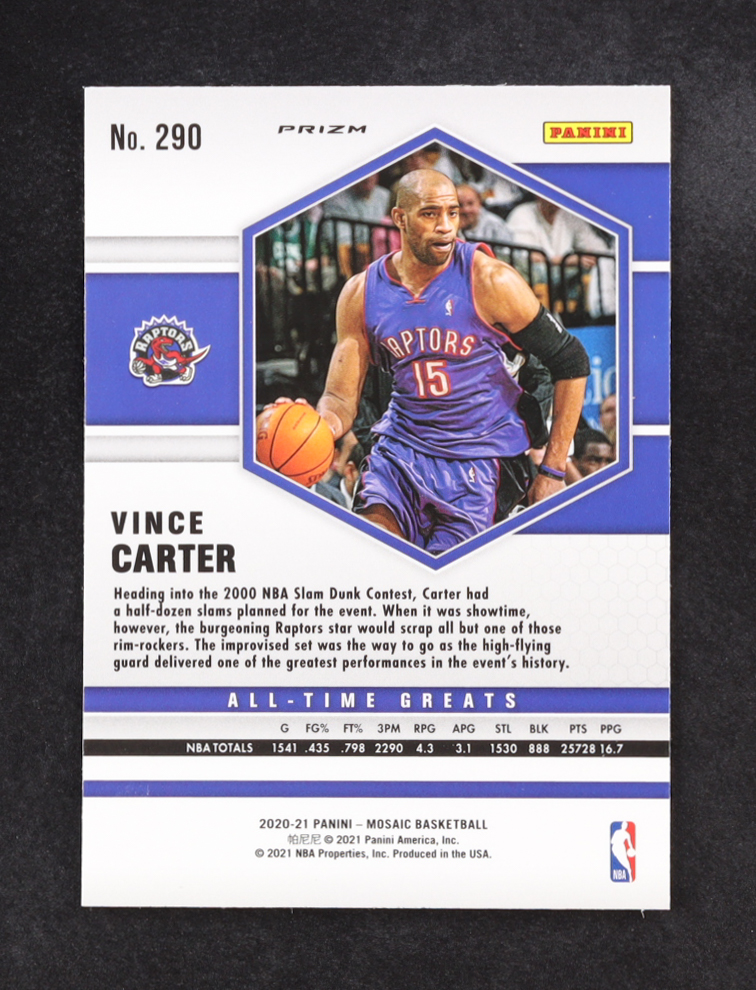 Vince Carter 2020-21 Panini Mosaic Mosaic Camo Pink #290 at PristineAuction.com Vince Carter 2020-21 Panini Mosaic Mosaic Camo Pink #290 at PristineAuction.com