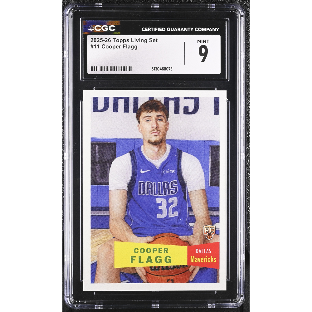 Cooper Flagg 2025-26 Topps Living Set #11 RC (CGC 9) at PristineAuction.com