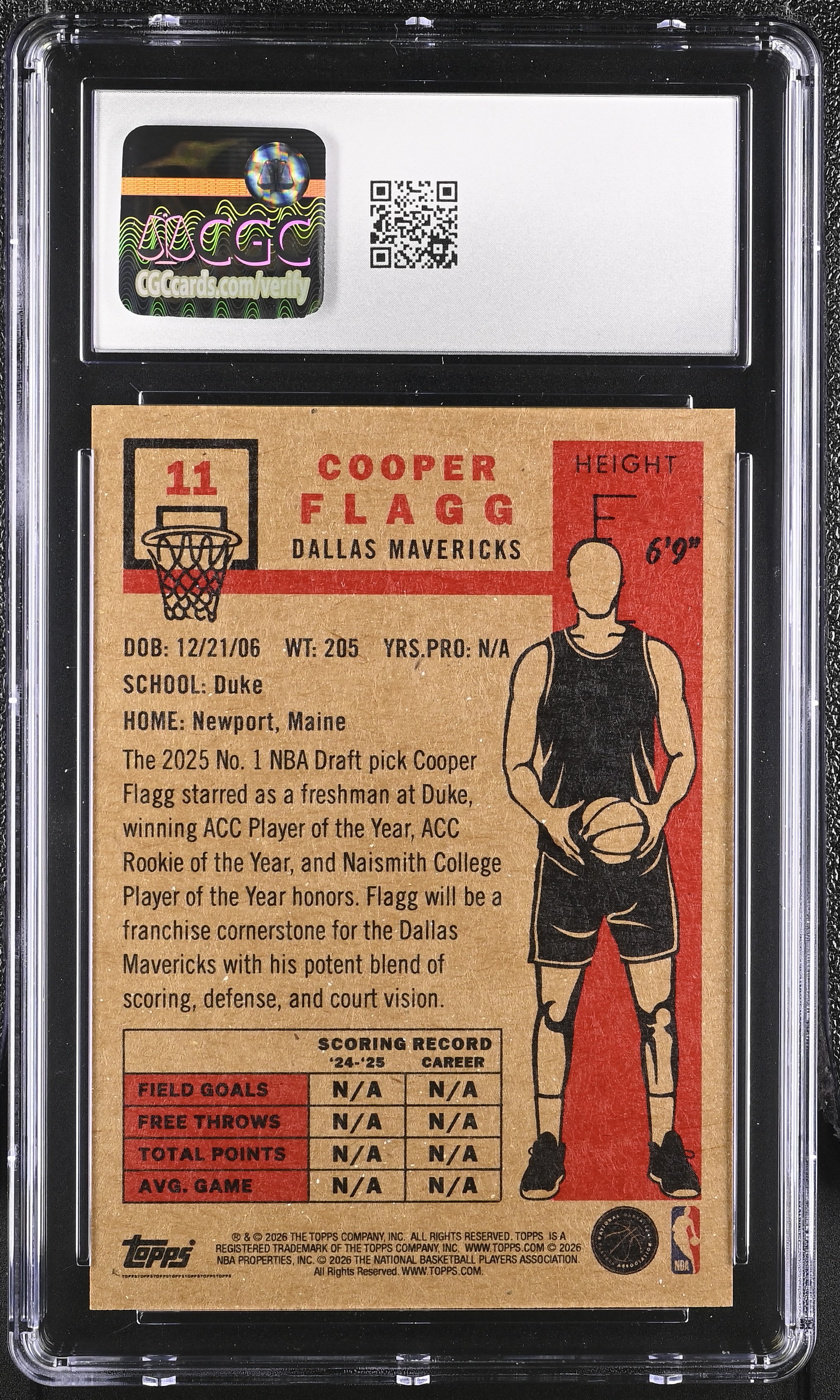 Cooper Flagg 2025-26 Topps Living Set #11 RC (CGC 9) at PristineAuction.com Cooper Flagg 2025-26 Topps Living Set #11 RC (CGC 9) at PristineAuction.com