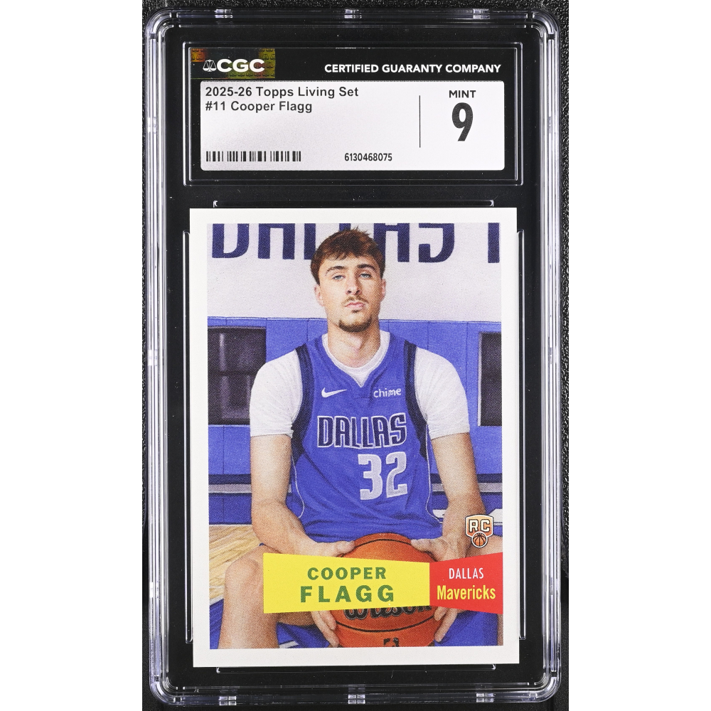 Cooper Flagg 2025-26 Topps Living Set #11 RC (CGC 9) at PristineAuction.com