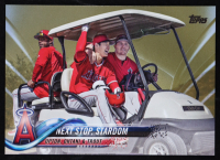 Justin Upton / Shohei Ohtani RC / Mike Trout 2018 Topps Update Gold #US158 Next Stop, Stardom at PristineAuction.com
