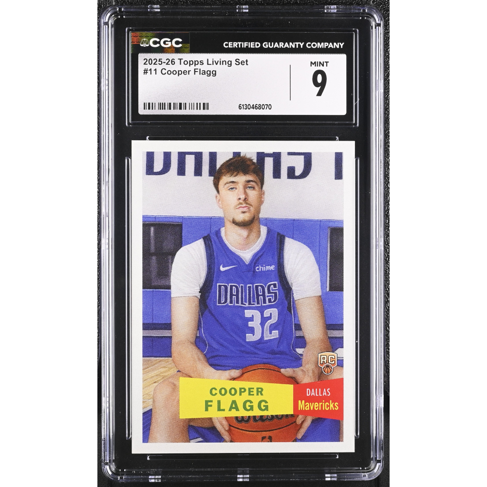 Cooper Flagg 2025-26 Topps Living Set #11 RC (CGC 9) at PristineAuction.com