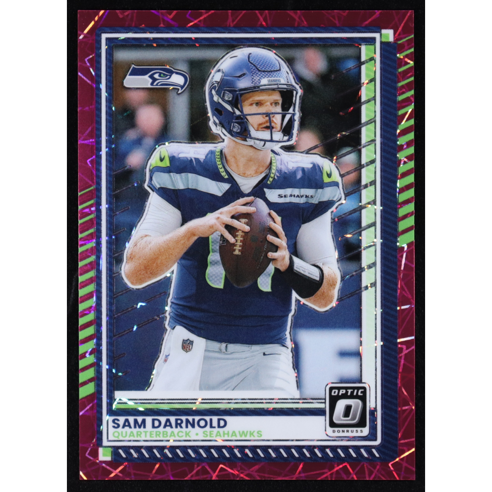 Sam Darnold 2025 Donruss Optic Pink Velocity #186 #05/99 at PristineAuction.com