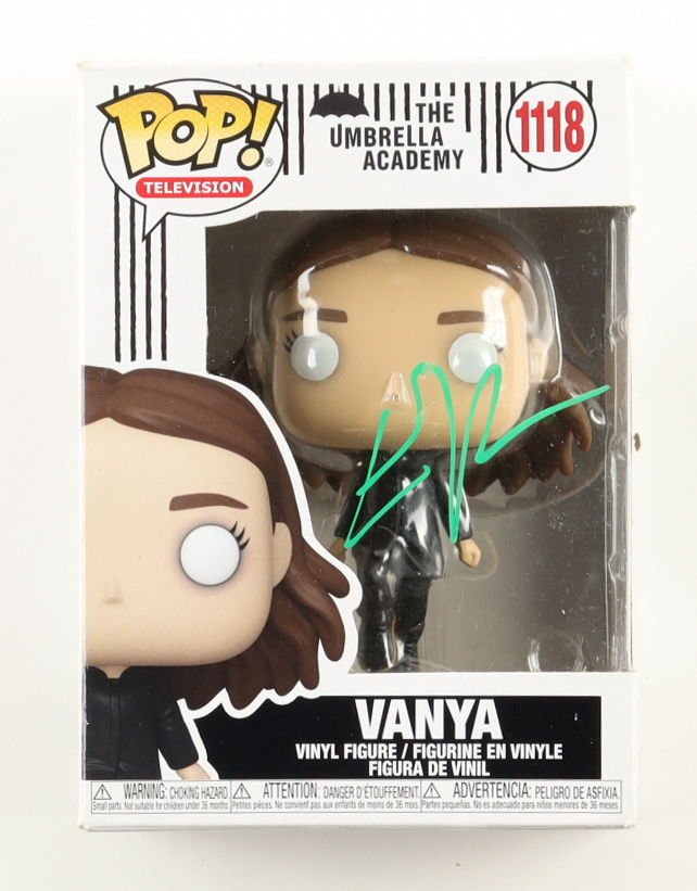 Elliot Page Signed "The Umbrella Academy" Vanya #1118 Funko Pop! Vinyl Figure (ACOA) at PristineAuction.com Elliot Page Signed "The Umbrella Academy" Vanya #1118 Funko Pop! Vinyl Figure (ACOA) at PristineAuction.com