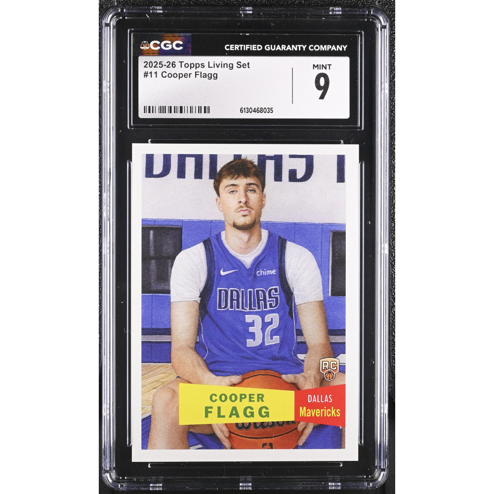 Cooper Flagg 2025-26 Topps Living Set #11 RC (CGC 9) at PristineAuction.com