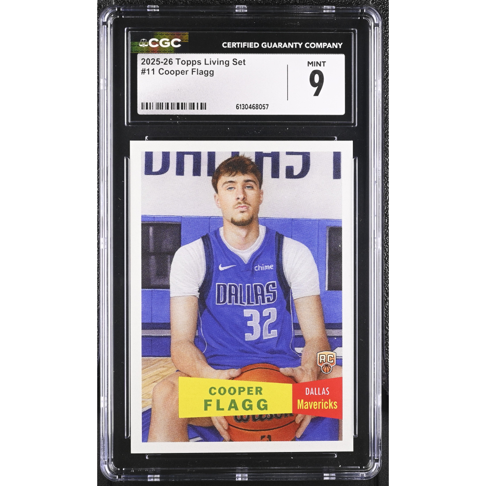 Cooper Flagg 2025-26 Topps Living Set #11 RC (CGC 9) at PristineAuction.com