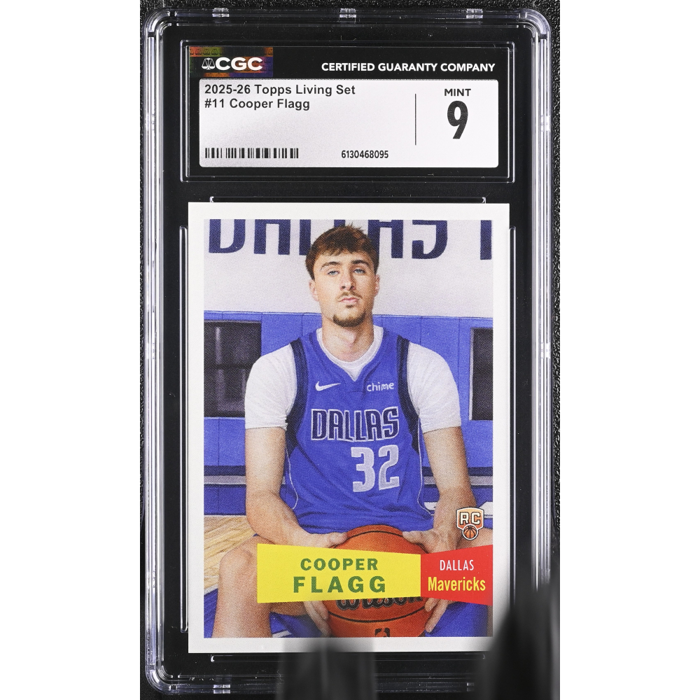 Cooper Flagg 2025-26 Topps Living Set #11 RC (CGC 9) at PristineAuction.com