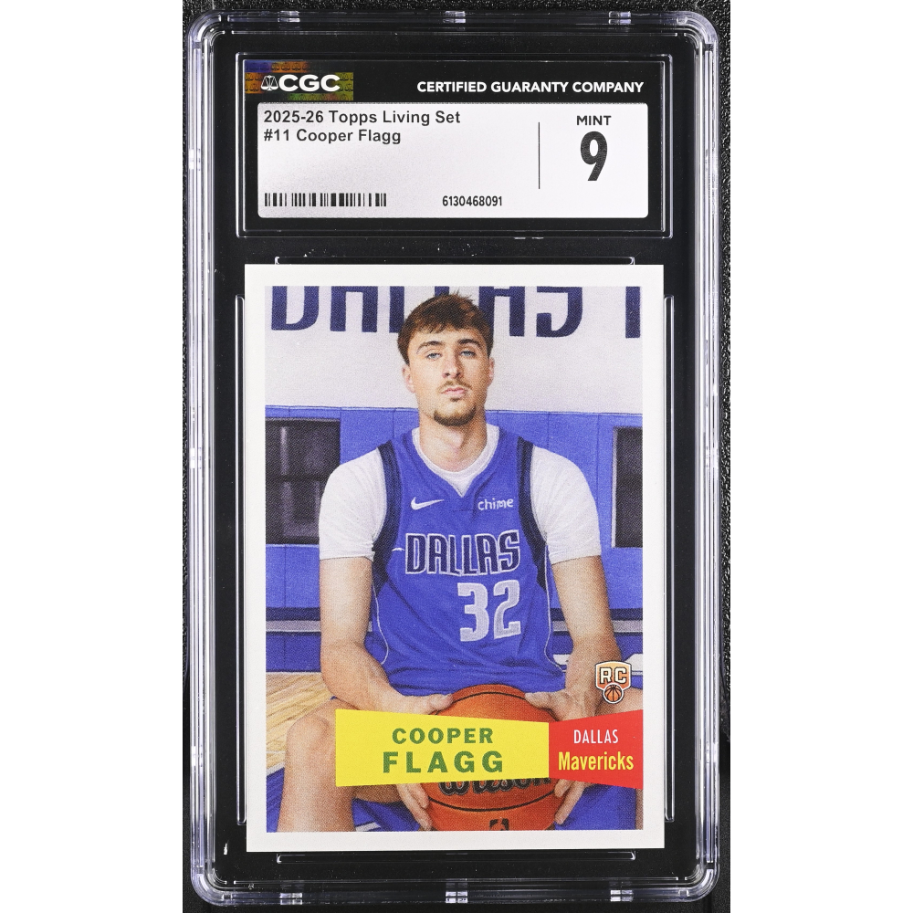 Cooper Flagg 2025-26 Topps Living Set #11 RC (CGC 9) at PristineAuction.com